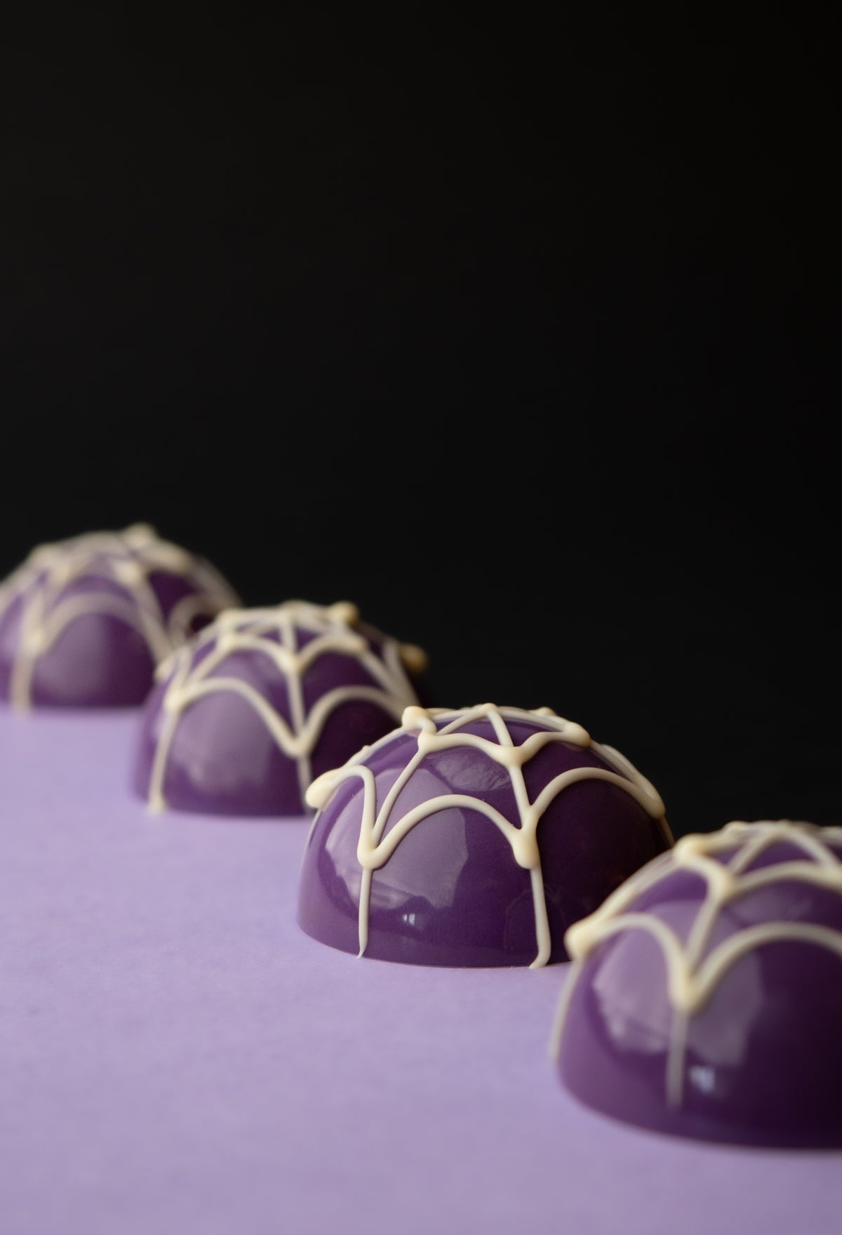 Dôme caramel et guimauve toile d’araignée